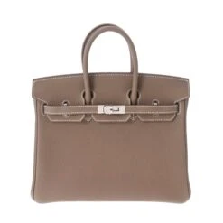 ELADY HERMES Birkin 25 Etoupe Palladium Metal Fittings U Engraved [around 2022] Ladies Togo Handbag