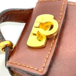 ELADY SALVATORE FERRAGAMO Bag Motif Gancini Charm Leather Ladies Brown X Gold Hardware -Best Jewelry Store 2000 ac71f314 e116 40bd 9d0c ed1b39cfe520