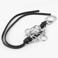 ELADY LOEWE Anagram Charm Calfskin Metal Black Keychain -Best Jewelry Store 2000 afc51ff1 7e80 4080 a6e2 2e9963591295