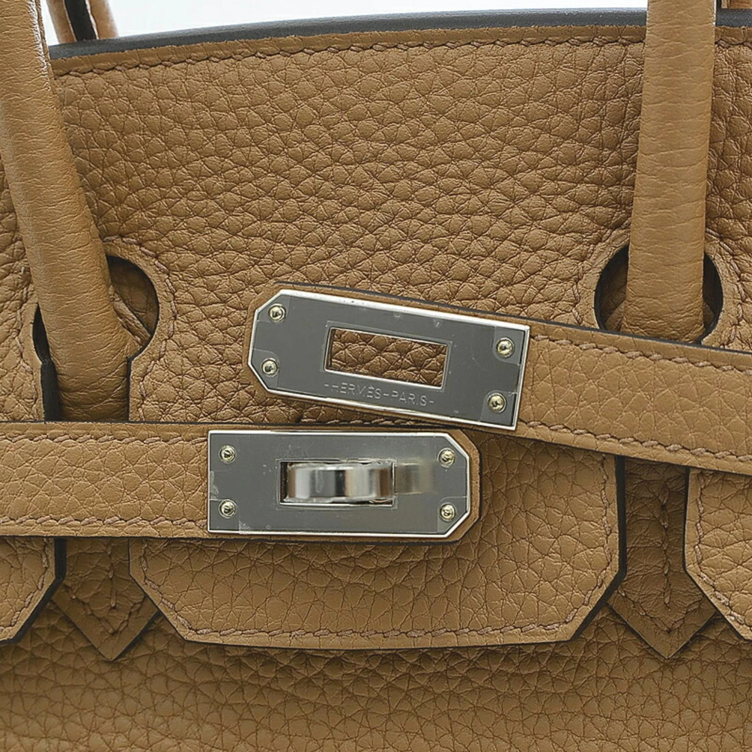ELADY Hermes Birkin 25 Togo Handbag Chai Silver Metal Fittings U Stamp 5 ELADY Hermes Birkin 25 Togo Handbag Chai Silver Metal Fittings U Stamp - Image 3