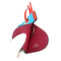 ELADY HERMES Camails Bag Charm Tadelakt Blue Zanzibar Orange Poppy A Engraved -Best Jewelry Store 2000 cbff3699 d622 4496 b4ef bc3ea82aa5ca