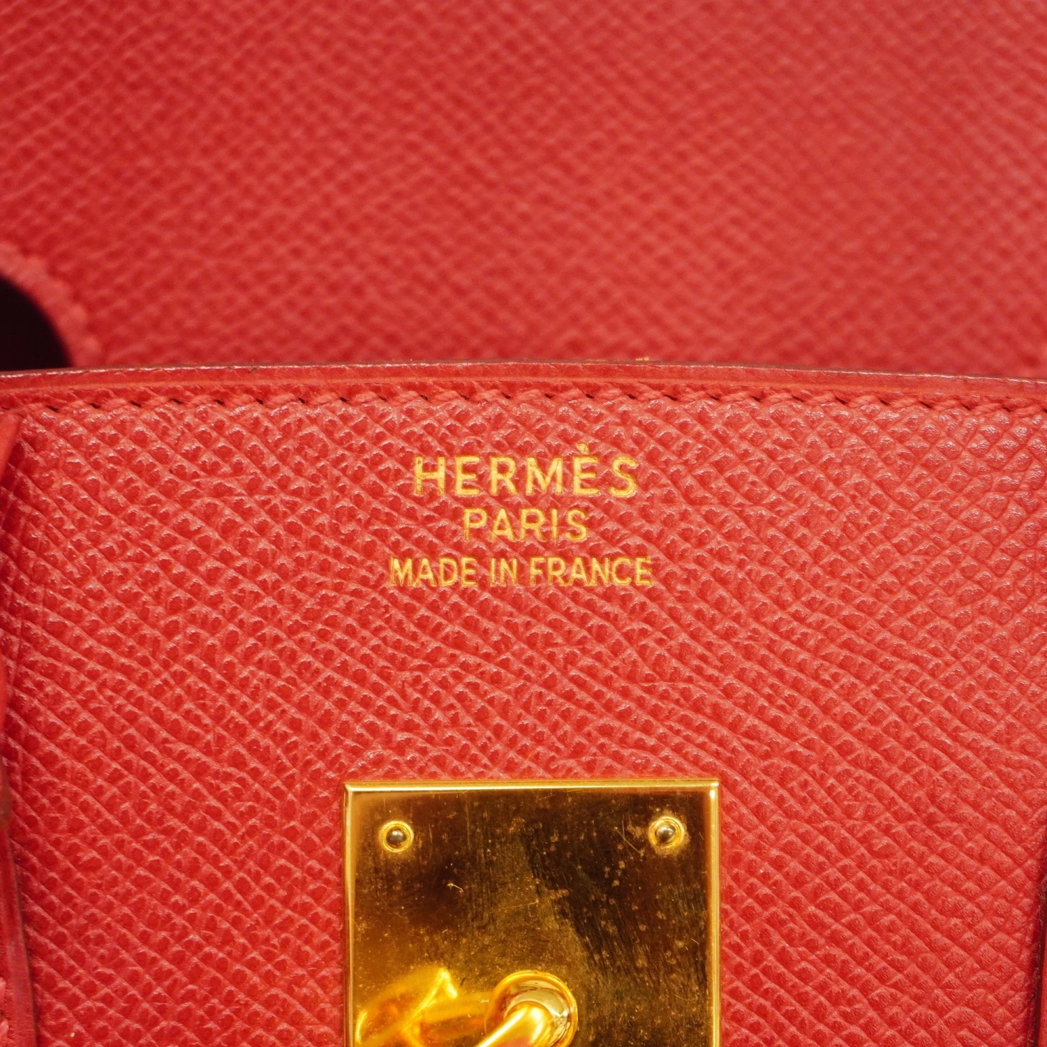 ELADY HERMESAuth Birkin35 H Stamp Women's Epsom Leather Handbag RougeVif 7 ELADY HERMESAuth Birkin35 H Stamp Women's Epsom Leather Handbag RougeVif - Image 5