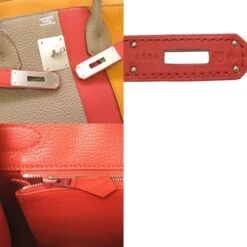 ELADY HERMES Birkin Cazac 30 Taurillon Clemence Vau Swift Tourtiere Gray Sanguine Moutard Matte P Engraved Handbag 0082 6A0014IA7 -Best Jewelry Store 2000 cec20bd7 3c6f 4ddb a13c 8151225786eb