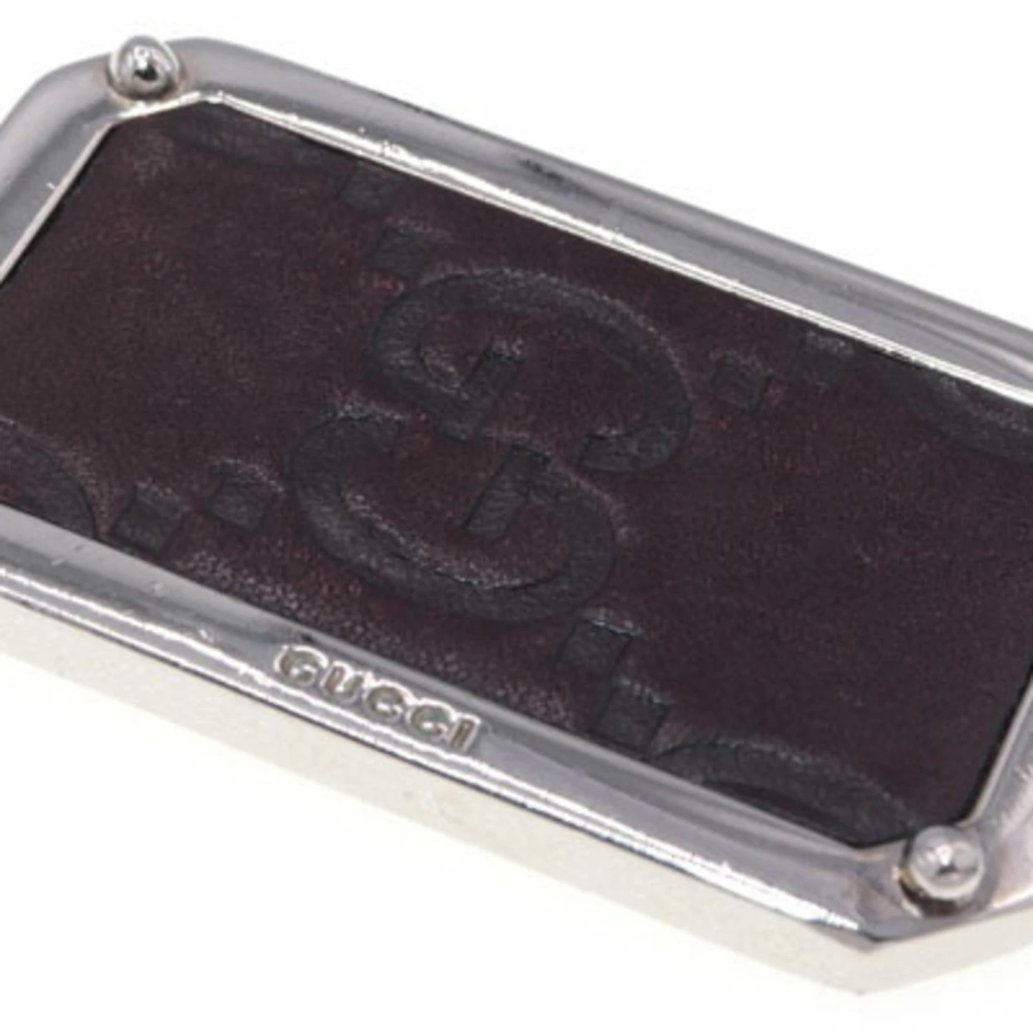 ELADY GUCCI Key Ring Shima Dark Brown Leather Metal Men's Keychain Bag Charm 7 ELADY GUCCI Key Ring Shima Dark Brown Leather Metal Men's Keychain Bag Charm - Image 5