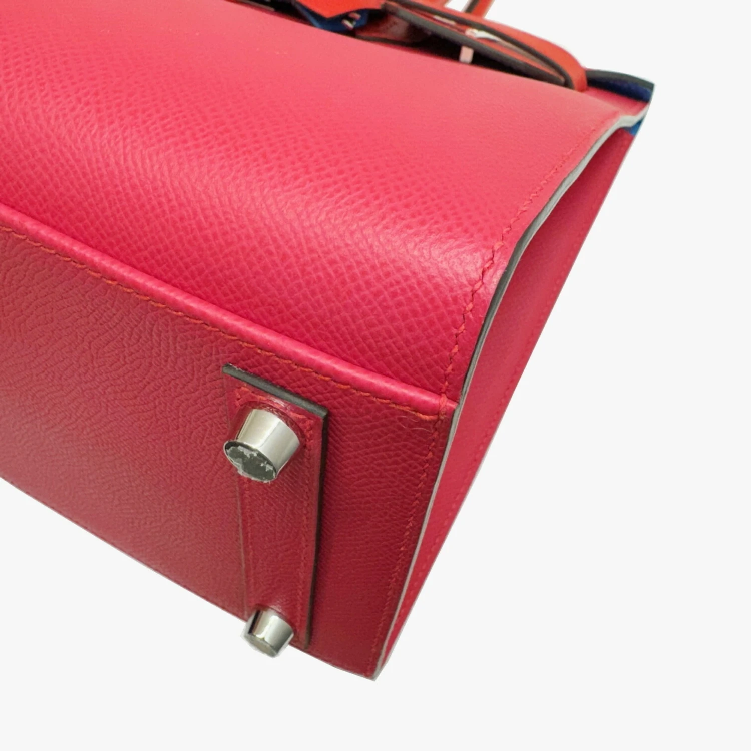 ELADY HERMES Birkin 30 Serie Kazak Epson Z Carved Handbag Rouge Cou Rose Extreme Blue Zanzibar Red Pink Vaux Women's 9 ELADY HERMES Birkin 30 Serie Kazak Epson Z Carved Handbag Rouge Cou Rose Extreme Blue Zanzibar Red Pink Vaux Women's - Image 7