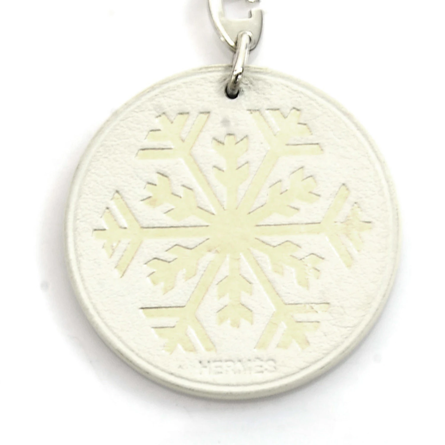 ELADY HERMES Charm Snowflake Leather/Silver 925 White/Silver Unisex E55805 4 ELADY HERMES Charm Snowflake Leather/Silver 925 White/Silver Unisex E55805 - Image 2