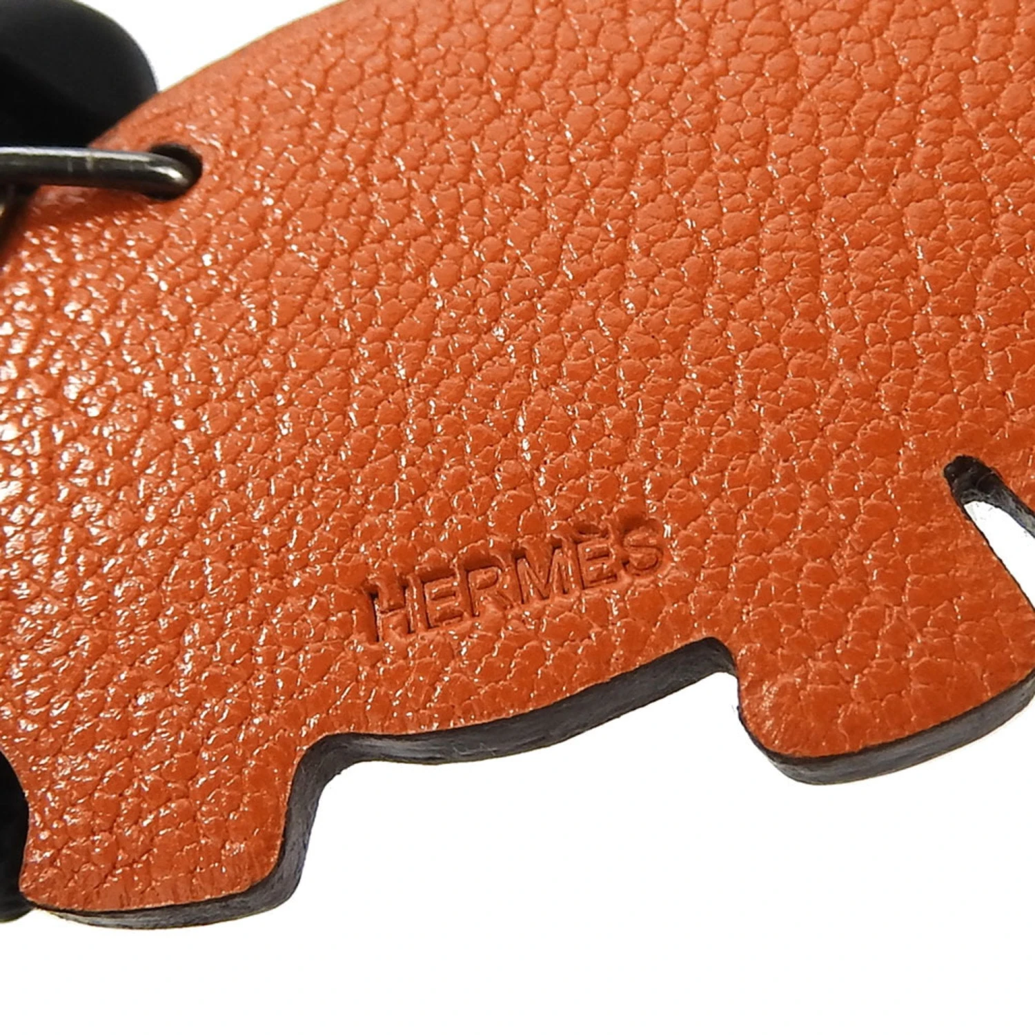 ELADY HERMES Bag Charm Leather Brown Orange Hippopotamus Accessory 5 ELADY HERMES Bag Charm Leather Brown Orange Hippopotamus Accessory - Image 3