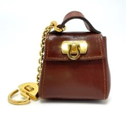 ELADY SALVATORE FERRAGAMO Bag Motif Gancini Charm Leather Ladies Brown X Gold Hardware