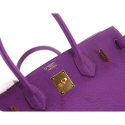 ELADY Hermes Birkin 30 Hand Bag Togo Anemone SPO A Carved Seal Gold Metal Fittings -Best Jewelry Store 2000 dca84cb9 efe2 45aa 8665 1dc26ed4bfab