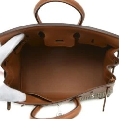 ELADY HERMES Birkin 25 Handbag Toile Cadrille/Swift Noisette Silver Hardware B Stamped -Best Jewelry Store 2000 ddfa5003 e441 4a98 82ea 986a9fa79319