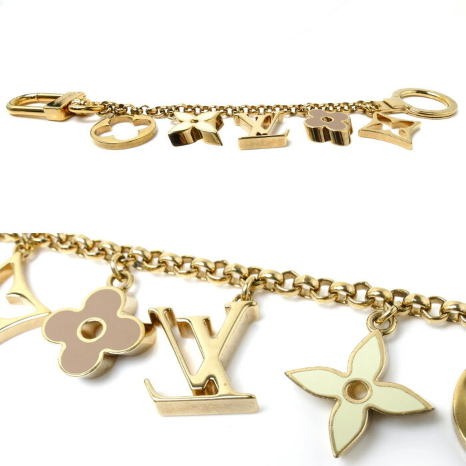 ELADY LOUIS VUITTON Fleur De Monogram Keychain Bag Charm Gold M65111 Women's 5 ELADY LOUIS VUITTON Fleur De Monogram Keychain Bag Charm Gold M65111 Women's - Image 3