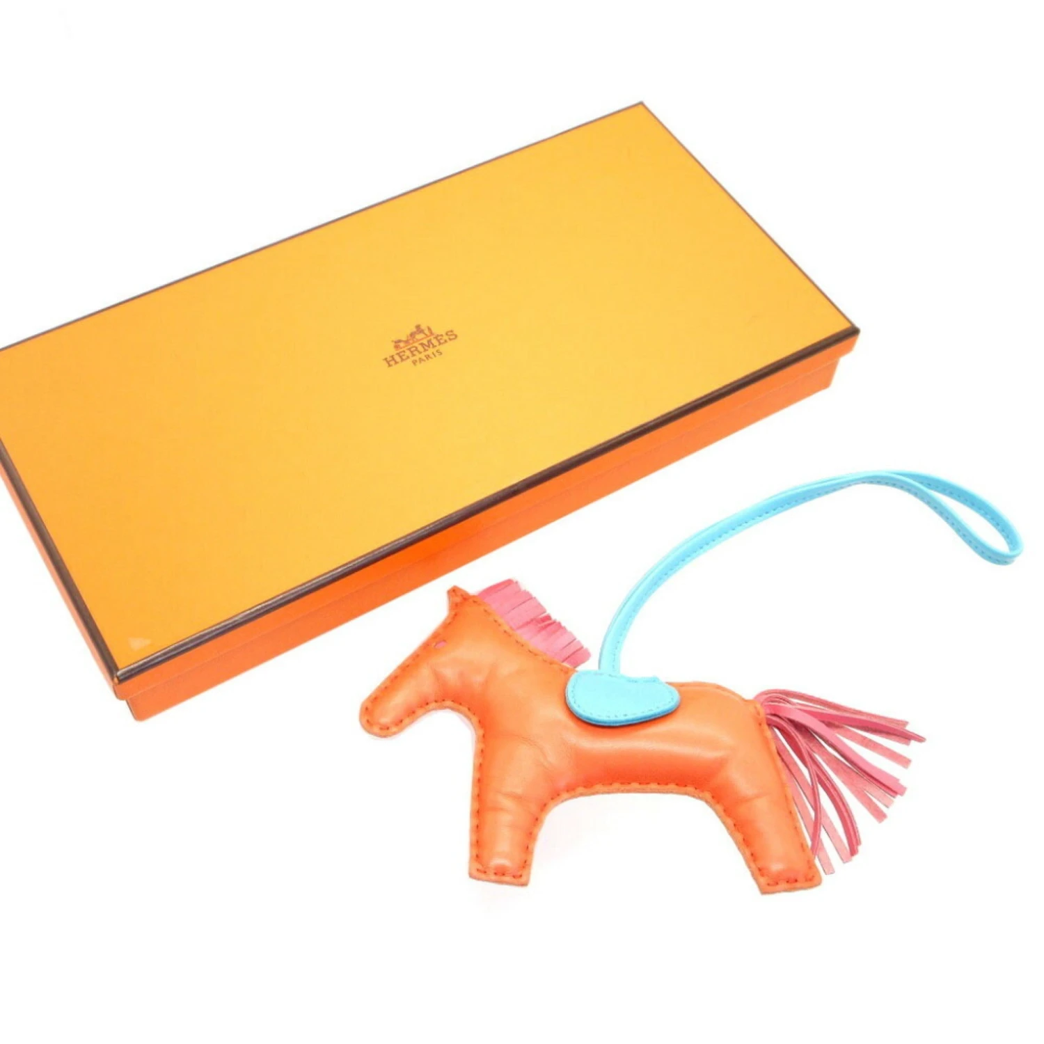 ELADY HERMES Rodeo Charm MM Anumilo Orange Poppy Rose Azare Blue Sun Seal Bag Keychain 4 ELADY HERMES Rodeo Charm MM Anumilo Orange Poppy Rose Azare Blue Sun Seal Bag Keychain - Image 2