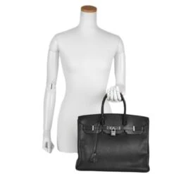 ELADY Hermes Birkin 35 Noir Chevre Coromandel R Engraved Black Handbag -Best Jewelry Store 2000 e6d95036 0f3c 474c 8990 c49daef5011d