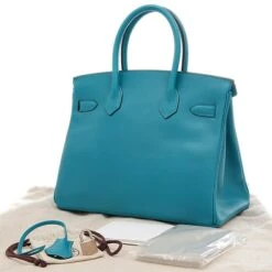 ELADY HERMES Birkin 30 Tadelakt Handbag Blue Izmir Silver Metal Fittings Y Stamp 11 ELADY HERMES Birkin 30 Tadelakt Handbag Blue Izmir Silver Metal Fittings Y Stamp -Best Jewelry Store 2000 eae84e46 37e6 4406 8f46 da4711d8ee06