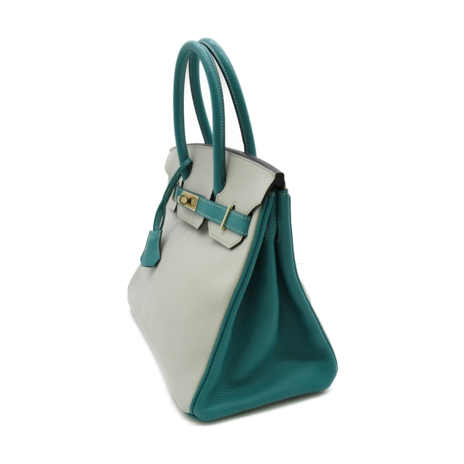 ELADY HERMES Birkin 30 Special Order Vert Veronese Gray Green Vert Veronese Shave Leather 5 ELADY HERMES Birkin 30 Special Order Vert Veronese Gray Green Vert Veronese Shave Leather - Image 3