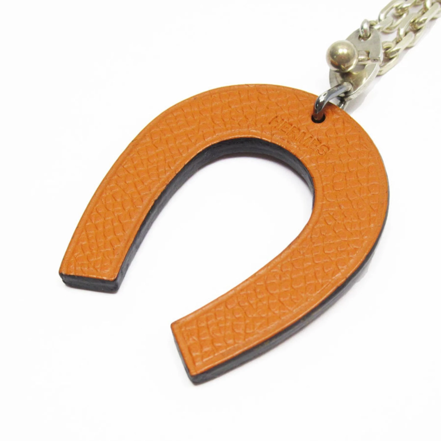 ELADY HERMES Charm Leather Silver 925 Grey Orange Men's Women's W0290i 4 ELADY HERMES Charm Leather Silver 925 Grey Orange Men's Women's W0290i - Image 2