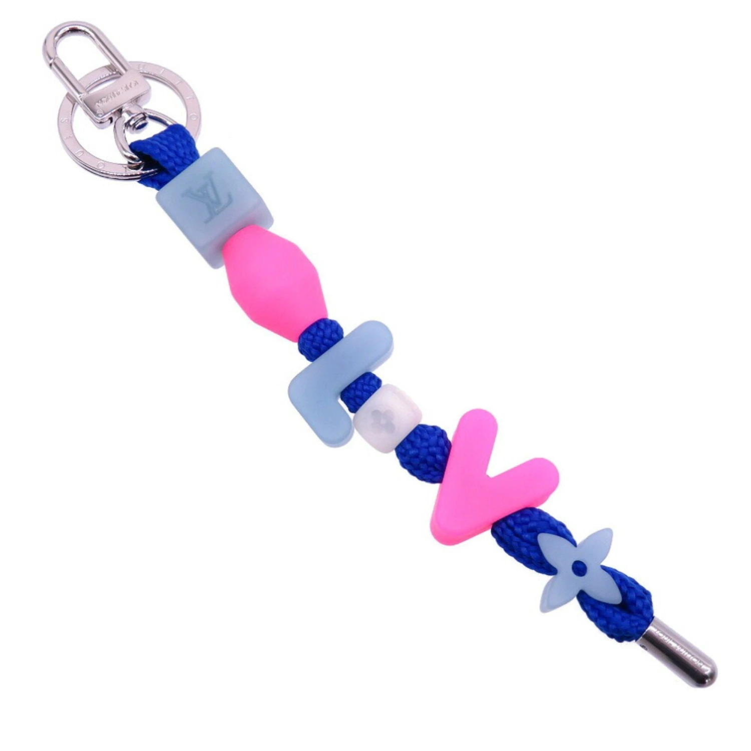 ELADY LOUIS VUITTON Play MP3458 Cotton Metal Resin Beads Blue Pink Keychain 0050 6A0050EIB5 3 ELADY LOUIS VUITTON Play MP3458 Cotton Metal Resin Beads Blue Pink Keychain 0050 6A0050EIB5