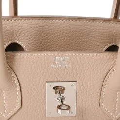 ELADY HERMES Birkin 30 Argile Palladium Hardware - Q Stamp [circa 2013] Ladies Taurillon Clemence Handbag Bag -Best Jewelry Store 2000 f7e855a0 bc99 4e9d 9583 633ee9bbbe02