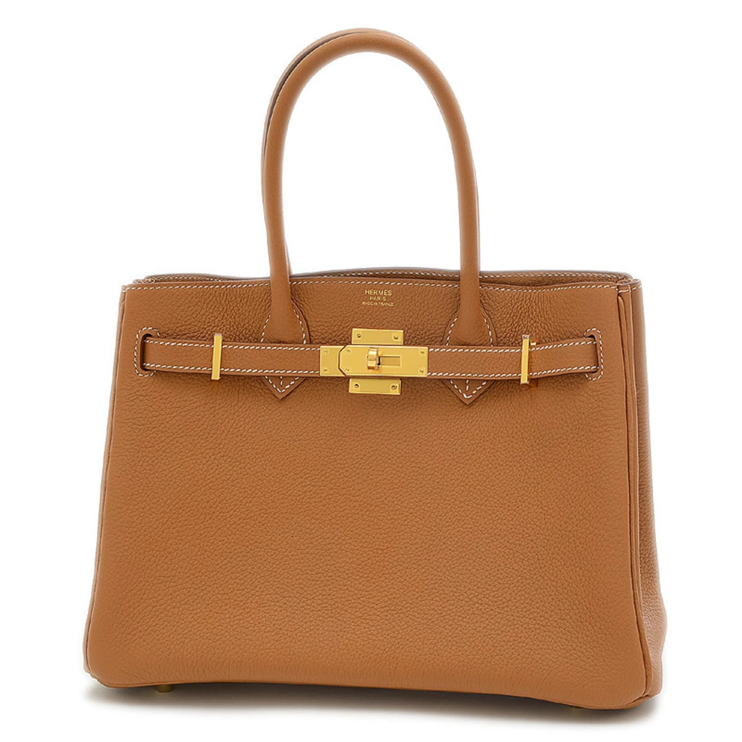 ELADY Hermes Birkin 30 Togo Leather Swift Leather Clutch Bag Handbag Tote Bag Gold Natural 5 ELADY Hermes Birkin 30 Togo Leather Swift Leather Clutch Bag Handbag Tote Bag Gold Natural - Image 3