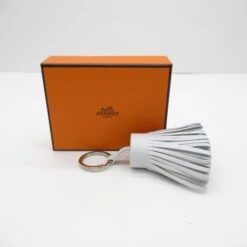 ELADY HERMES Carmen Tricolor Keychain Blue Blue Brume Agneau Milo Leather -Best Jewelry Store 2000 fa224c30 5e2f 4cfd a3a6 5b5c7a43a9db