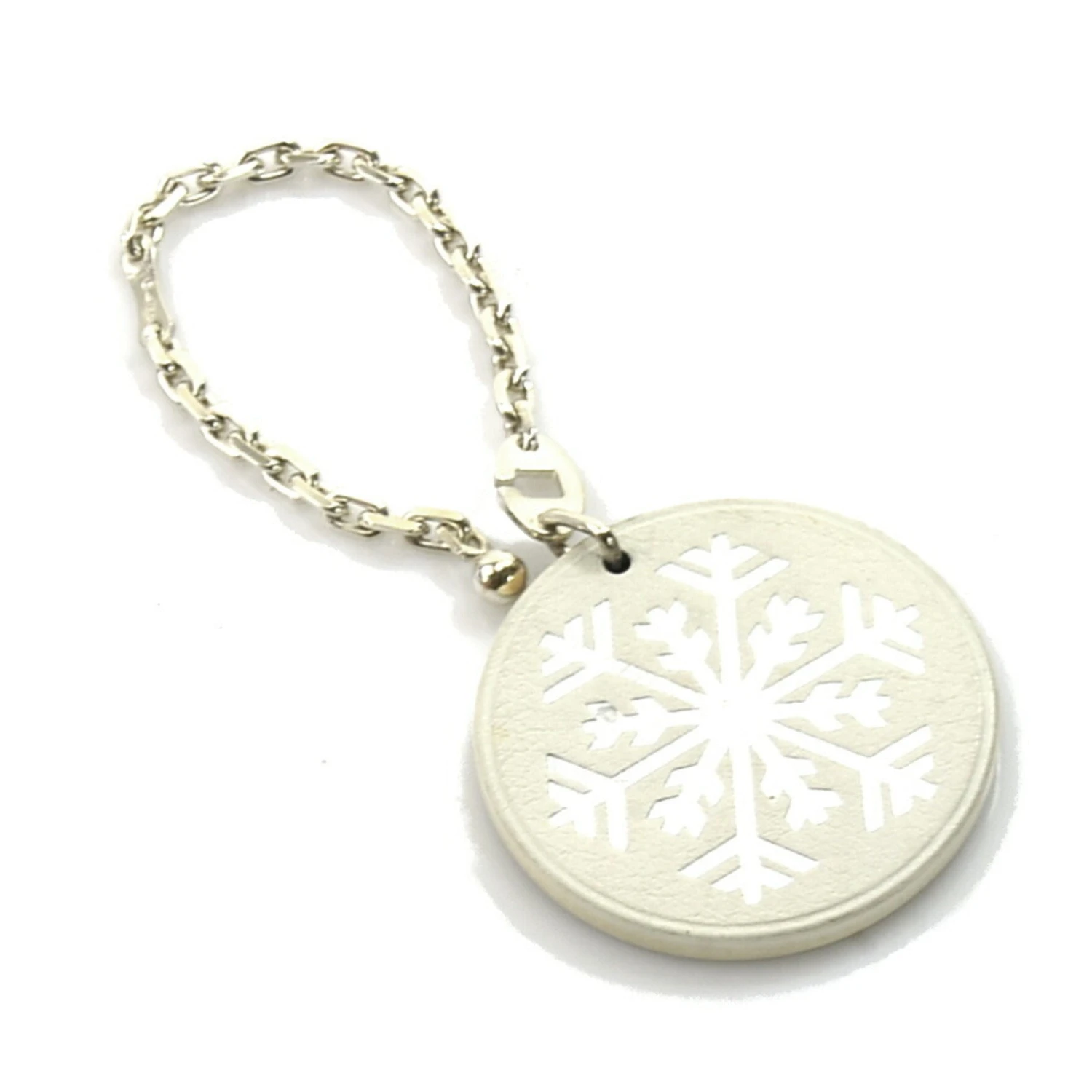 ELADY HERMES Charm Snowflake Leather/Silver 925 White/Silver Unisex E55805 3 ELADY HERMES Charm Snowflake Leather/Silver 925 White/Silver Unisex E55805
