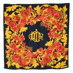 Rewind Vintage DIOR Floral Baroque Silk Scarf