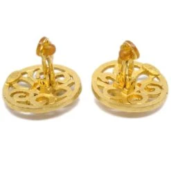 AMORE Vintage CHANEL★ Button Earrings Clip-On Gold 95P AK35542k -Best Jewelry Store 20210319 ak35542k s 03