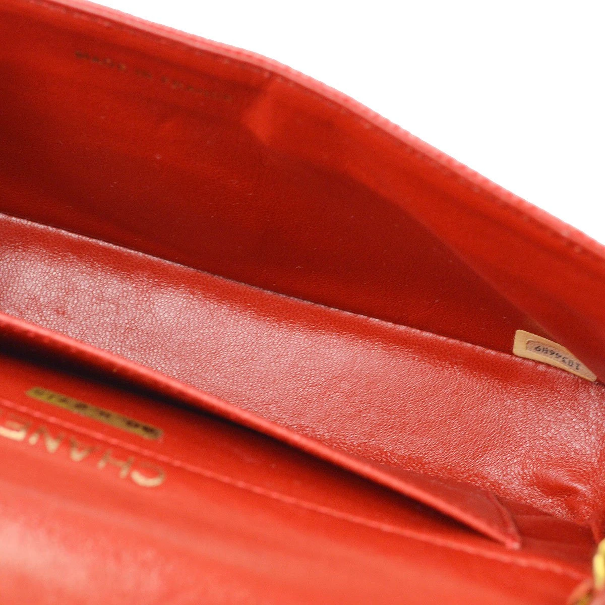 AMORE Vintage CHANEL 1989-1991 Red Lizard Pushlock Pointed Flap Bag 41311 12 AMORE Vintage CHANEL 1989-1991 Red Lizard Pushlock Pointed Flap Bag 41311 - Image 10