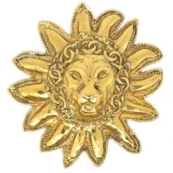 AMORE Vintage CHANEL Lion Brooch Gold 80055