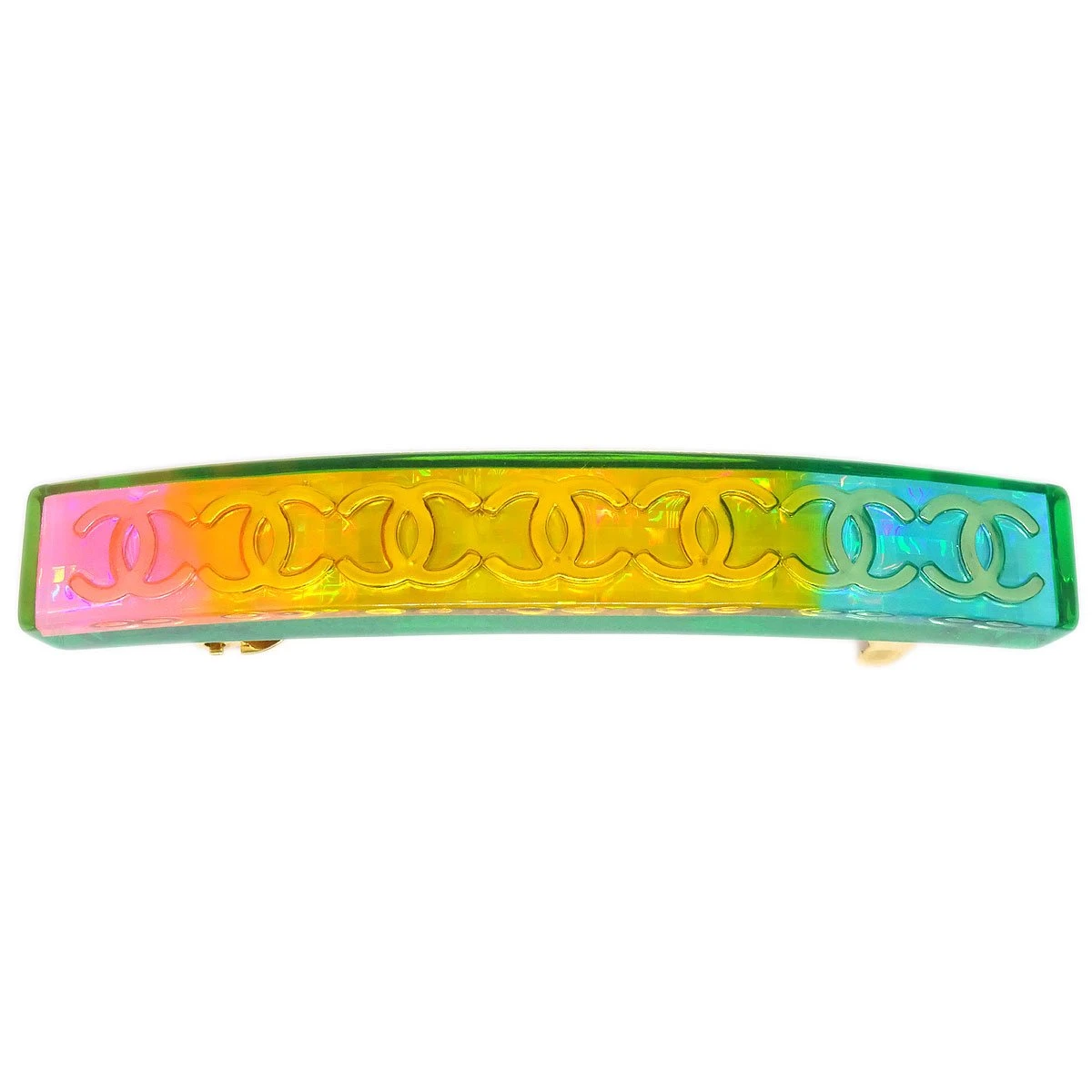 AMORE Vintage CHANEL★ 1997 Rainbow Lucite Hair Clip Barrette 60394 8 AMORE Vintage CHANEL★ 1997 Rainbow Lucite Hair Clip Barrette 60394 - Image 6