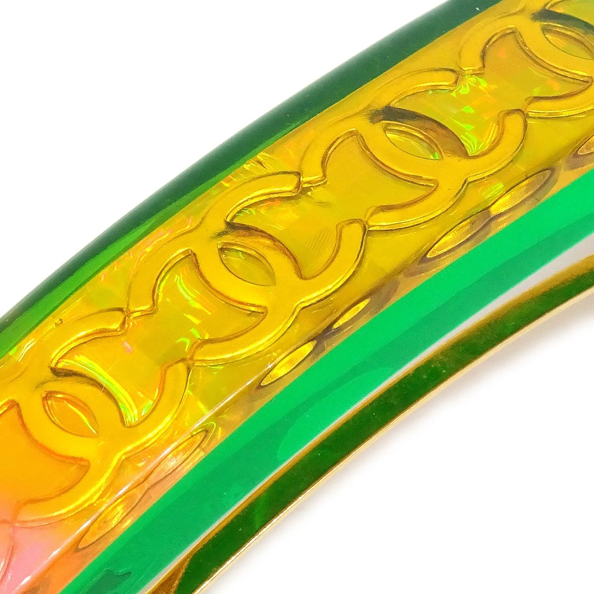 AMORE Vintage CHANEL★ 1997 Rainbow Lucite Hair Clip Barrette 60394 5 AMORE Vintage CHANEL★ 1997 Rainbow Lucite Hair Clip Barrette 60394 - Image 3