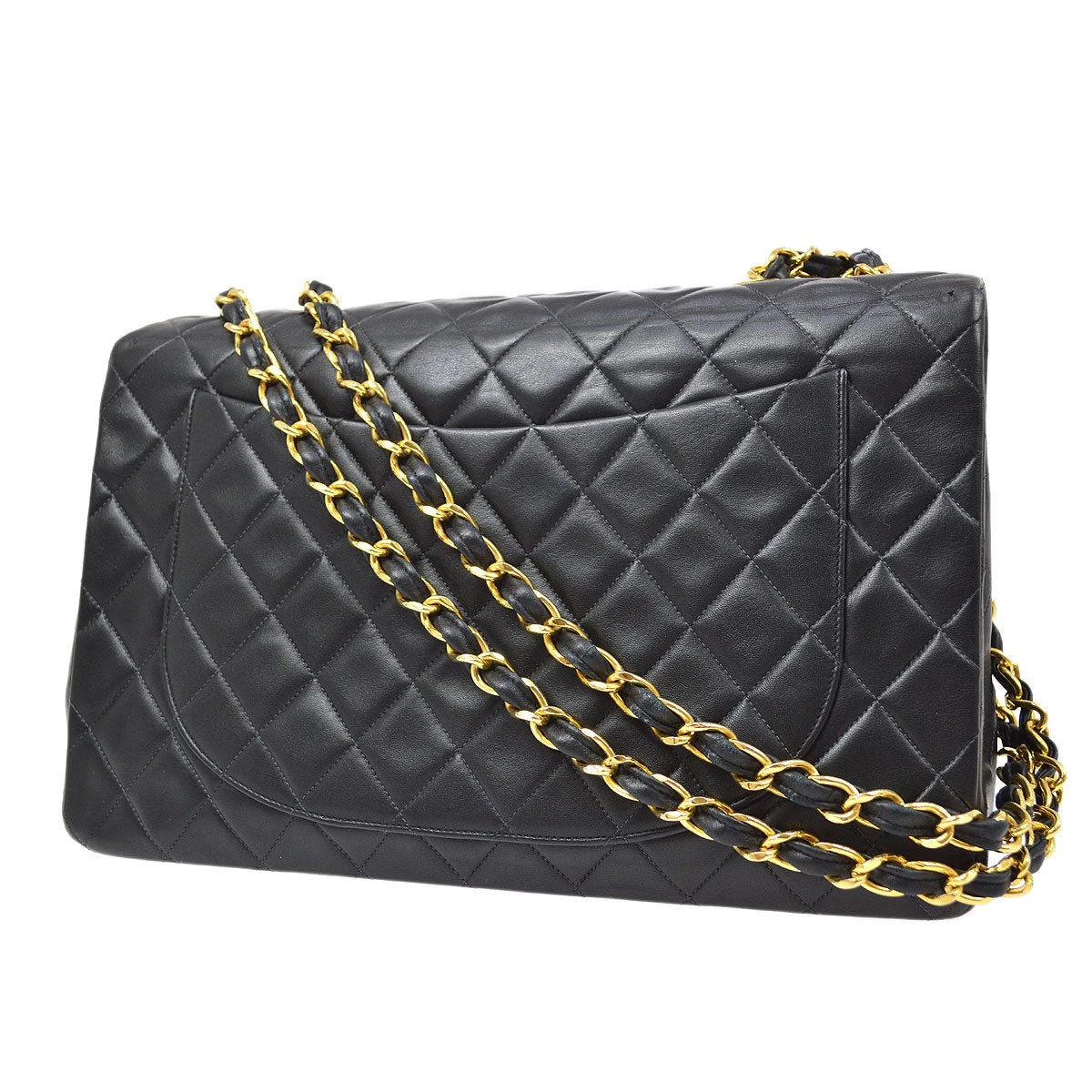 AMORE Vintage CHANEL 1991-1994 Classic Flap Maxi Black Lambskin 90420 4 AMORE Vintage CHANEL 1991-1994 Classic Flap Maxi Black Lambskin 90420 - Image 2