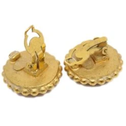 AMORE Vintage CHANEL 1993 Button Earrings Gold Clip-On AK38487k -Best Jewelry Store 20210618 ak38487k s 03