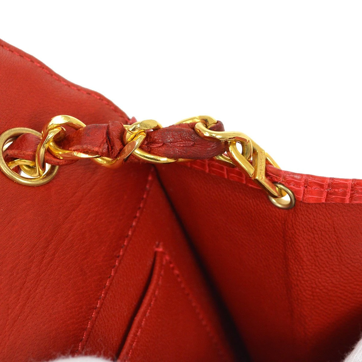 AMORE Vintage CHANEL 1989-1991 Red Lizard Letter Flap Bag 20633 21 AMORE Vintage CHANEL 1989-1991 Red Lizard Letter Flap Bag 20633 - Image 19
