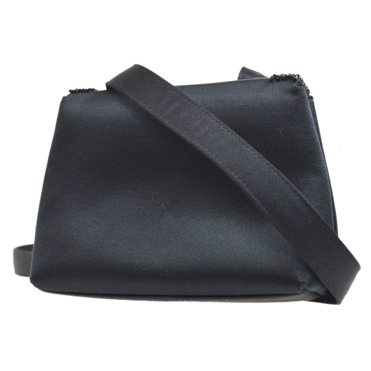 AMORE Vintage CHANEL 1998 Black Satin Beaded Trimmed Flap Bag 21211 5 AMORE Vintage CHANEL 1998 Black Satin Beaded Trimmed Flap Bag 21211 - Image 3