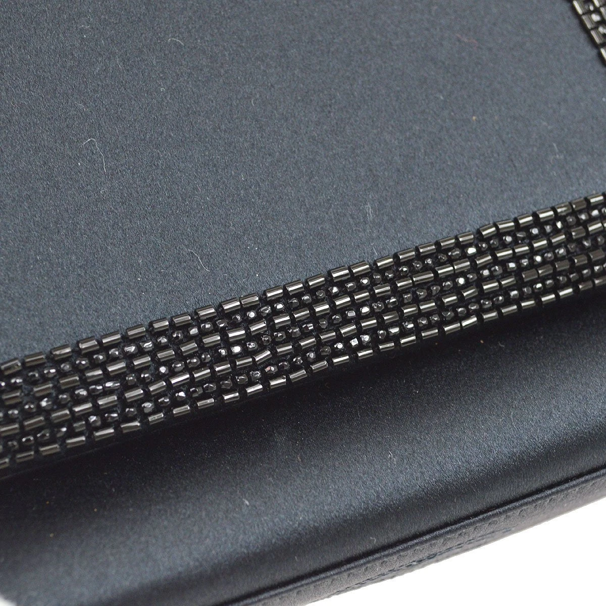 AMORE Vintage CHANEL 1998 Black Satin Beaded Trimmed Flap Bag 21211 18 AMORE Vintage CHANEL 1998 Black Satin Beaded Trimmed Flap Bag 21211 - Image 16