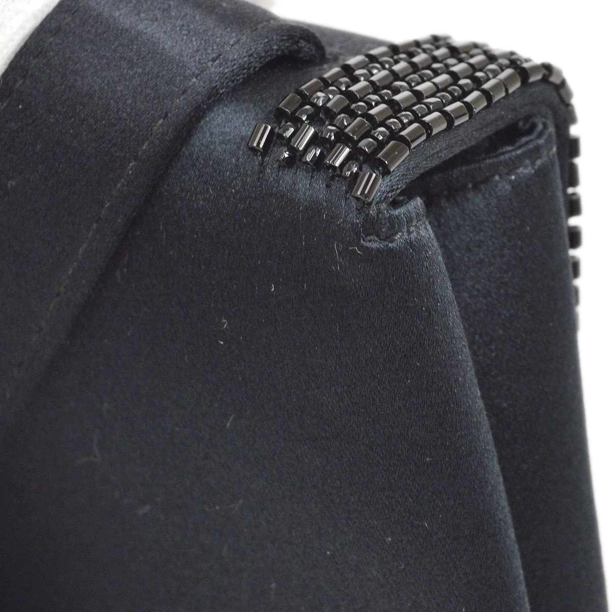 AMORE Vintage CHANEL 1998 Black Satin Beaded Trimmed Flap Bag 21211 19 AMORE Vintage CHANEL 1998 Black Satin Beaded Trimmed Flap Bag 21211 - Image 17