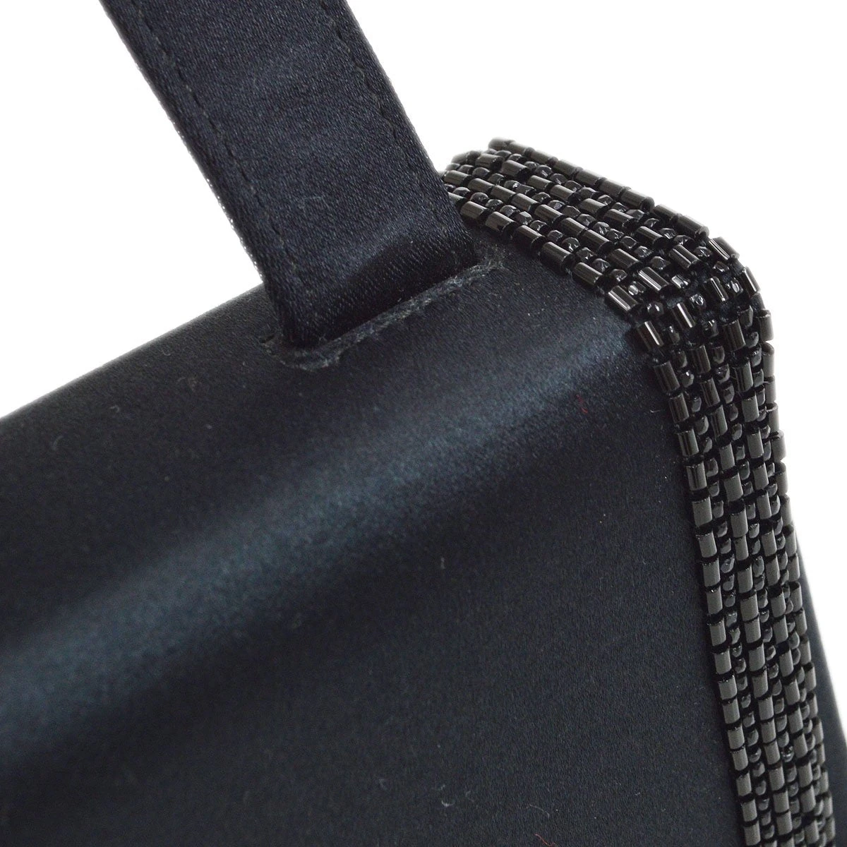 AMORE Vintage CHANEL 1998 Black Satin Beaded Trimmed Flap Bag 21211 10 AMORE Vintage CHANEL 1998 Black Satin Beaded Trimmed Flap Bag 21211 - Image 8