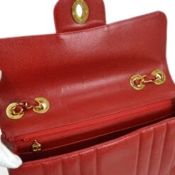 AMORE Vintage CHANEL 1991-1994 Red Caviar Skin Vertical Classic Flap Jumbo 10109 -Best Jewelry Store 20211126 10109 s 07