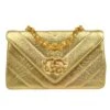 AMORE Vintage CHANEL 1991-1994 Gold Lambskin Chevron Faux Pearl CC Flap Bag 21672 -Best Jewelry Store 20211229 21672 s 01