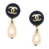 AMORE Vintage CHANEL 1994 Teardrop Pearl CC Dangle Earrings 10187 -Best Jewelry Store 20220104 10187 s 01
