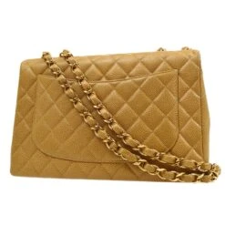 AMORE Vintage CHANEL 2000-2001 Beige Caviar Classic Flap Jumbo 43271 -Best Jewelry Store 20220112 43271 s 02
