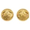 AMORE Vintage CHANEL 1994 Quilted Earrings Medium 02325