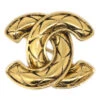 AMORE Vintage CHANEL Quilted Brooch Gold 1153 03194