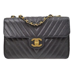 AMORE Vintage CHANEL 1991-1994 Black Caviar Chevron Classic Flap Bag Maxi AK37964d 33 AMORE Vintage CHANEL 1991-1994 Black Caviar Chevron Classic Flap Bag Maxi AK37964d -Best Jewelry Store 20220228 ak37964d 01 a6e74697 8793 4c8b a948 335709eb86b9