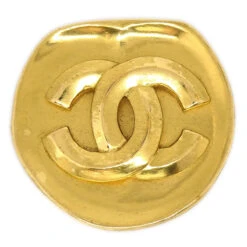 AMORE Vintage CHANEL 1996 CC Brooch Pin Gold 03522