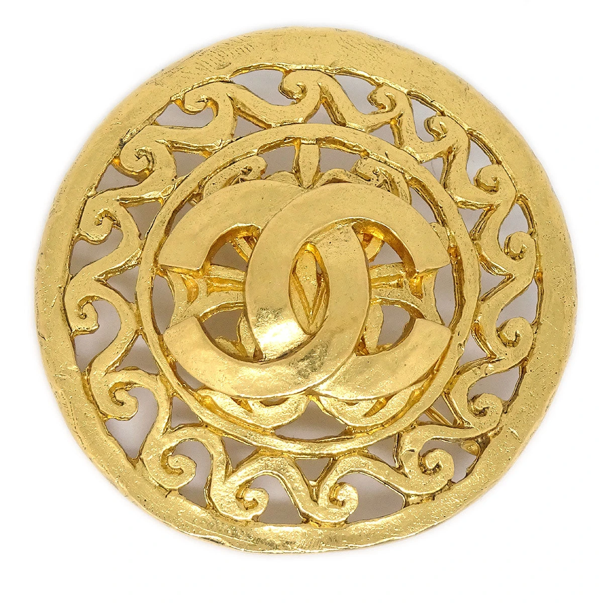 AMORE Vintage CHANEL Medallion Brooch Pin Gold 95A 13131 7 AMORE Vintage CHANEL Medallion Brooch Pin Gold 95A 13131 - Image 5