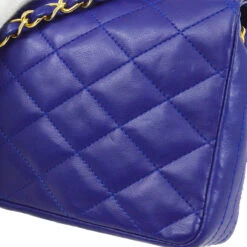 AMORE Vintage CHANEL 1989-1991 Blue Lambskin Pointed Flap Bag 05982 27 AMORE Vintage CHANEL 1989-1991 Blue Lambskin Pointed Flap Bag 05982 -Best Jewelry Store 20220401 05982 s 05