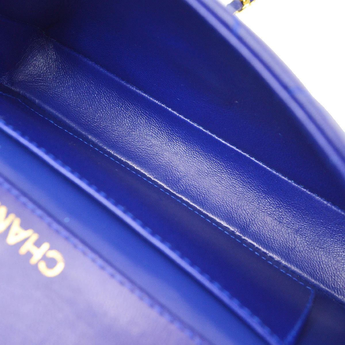 AMORE Vintage CHANEL 1989-1991 Blue Lambskin Pointed Flap Bag 05982 22 AMORE Vintage CHANEL 1989-1991 Blue Lambskin Pointed Flap Bag 05982 - Image 20