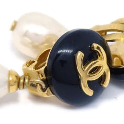AMORE Vintage CHANEL Imitation Pearl Earrings Black 97A 14421 -Best Jewelry Store 20220428 14421 03